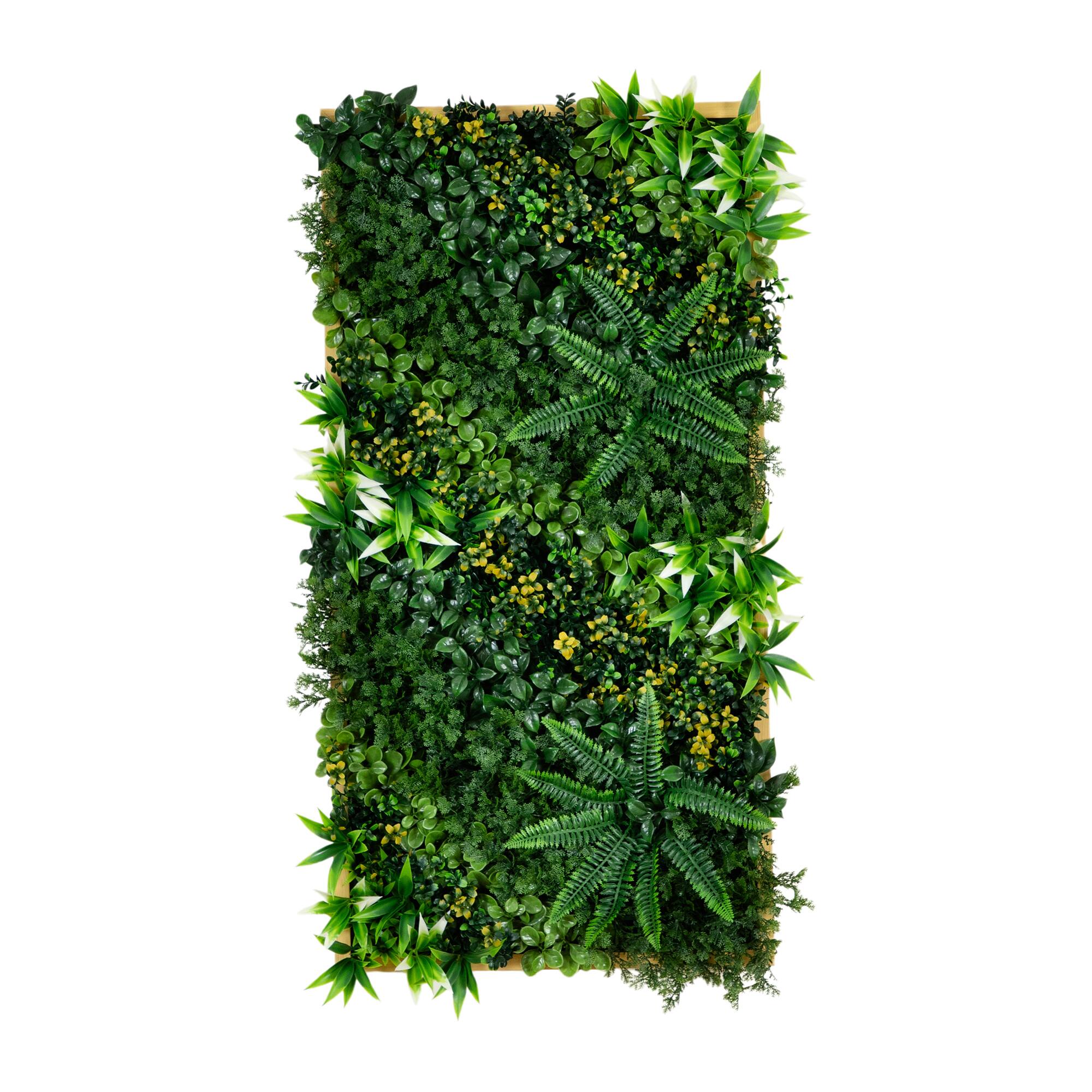 20" x 40" Framed Hawaiian Islands Artificial Living Wall Art Panel